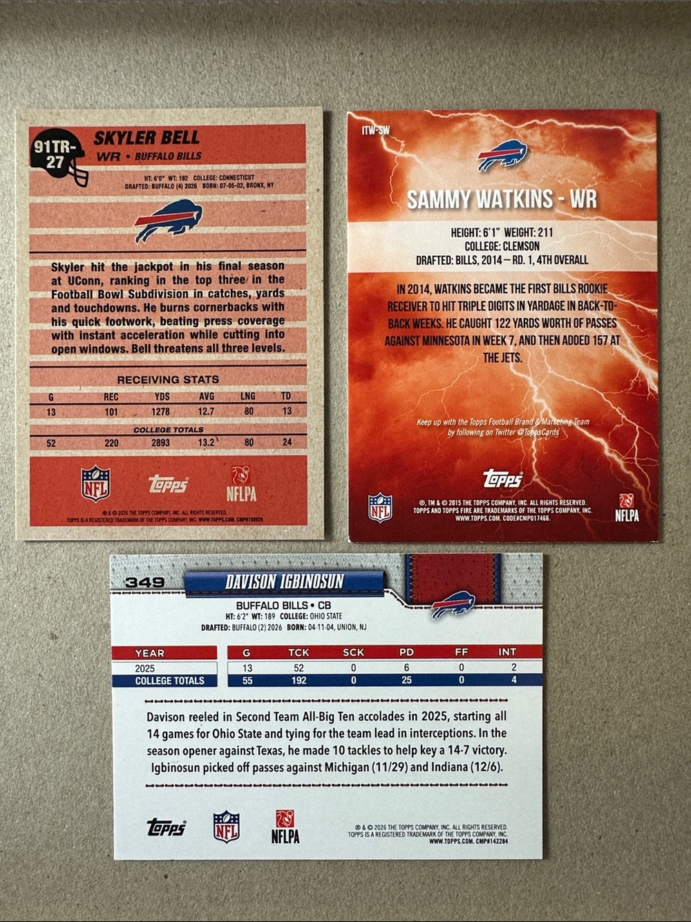 Josh Allen/James Cook+ Skyler Bell Rookie Bills 2000’s lot of 20 +Sammy Watkins - Picture 6 of 16